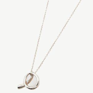 Tiffany & Co. Elsa Peretti Alphabet Letter A Pendant 925 Sterling Silver Necklac